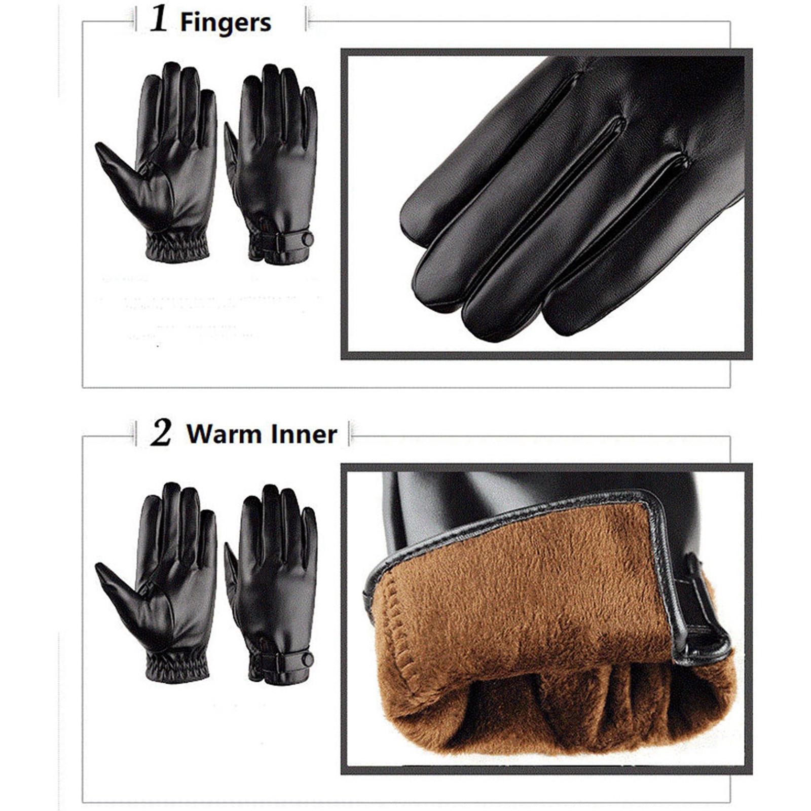 Leather Driving Glove - Guanti invernali da uomo per guida,