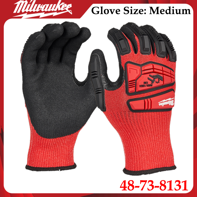 Motorcycle Glove Knuckle - Milwaukee 48-73-8131 Guanti da Lavoro a