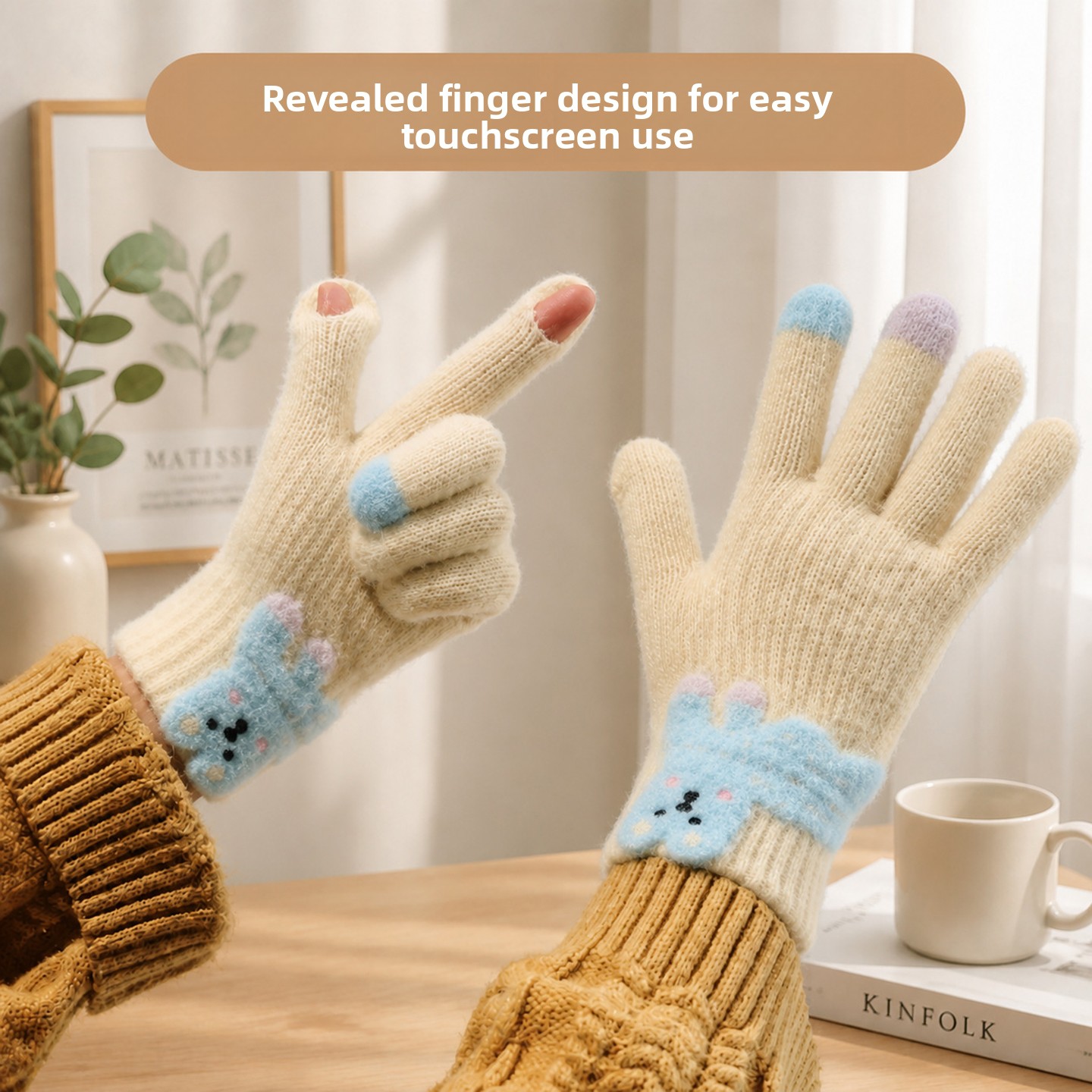 Guanti in maglia con motivo di - Wool Glove Lined recensione e prezzo