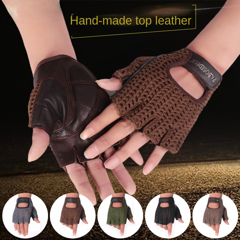 Guanti Unisex Estivi a Mezze D - Leather Driving Glove recensione e prezzo